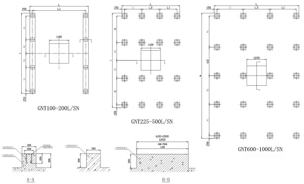 逆流方形冷却塔根本图